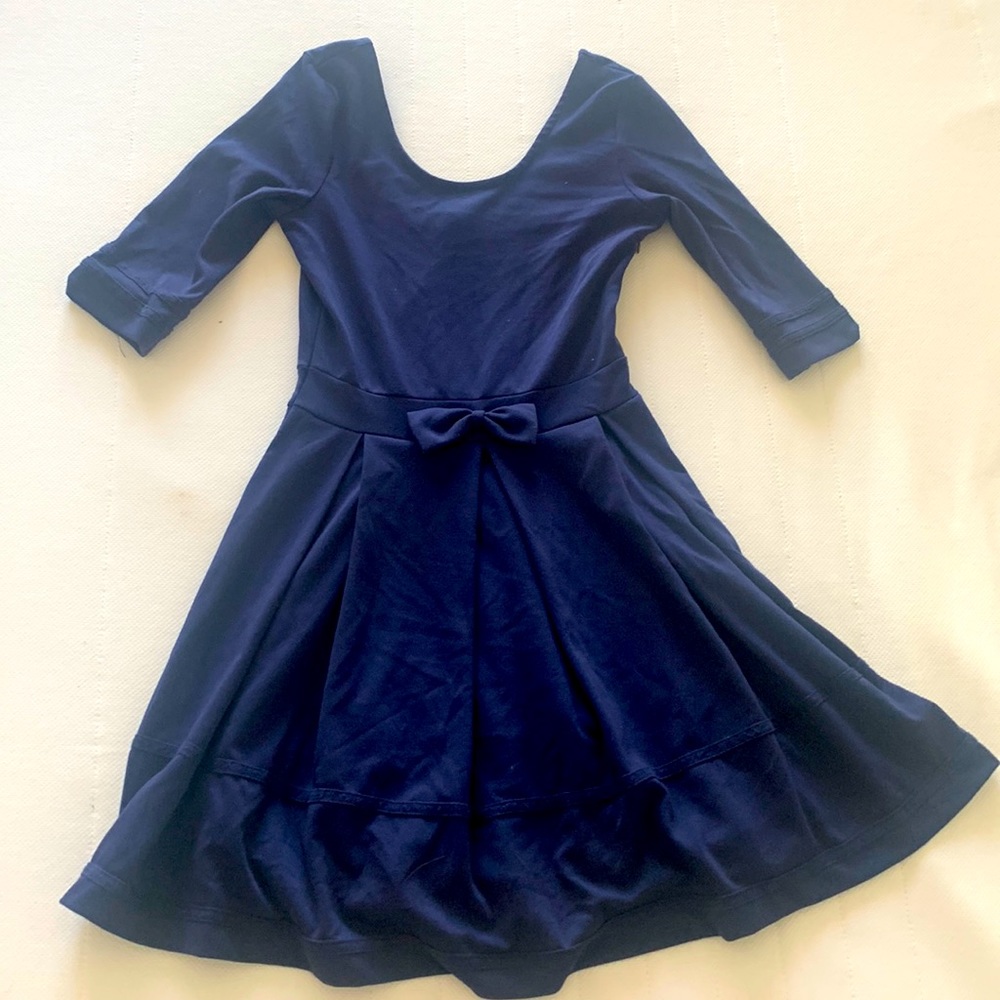 Tommy Hilfinger Navy Bow Flare Dress